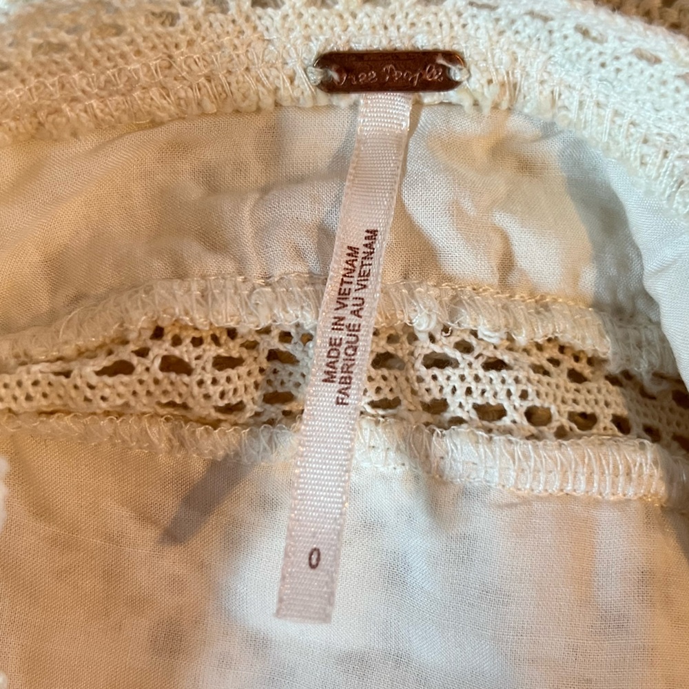 Free People Cream Crochet Mini Dress - Picture 6 of 6